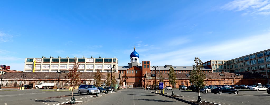 Plenty of activity going on in the repurposed Colt factory building