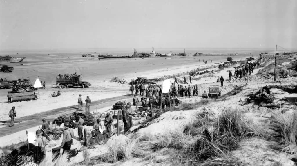 View of Utah Beach on D-Day