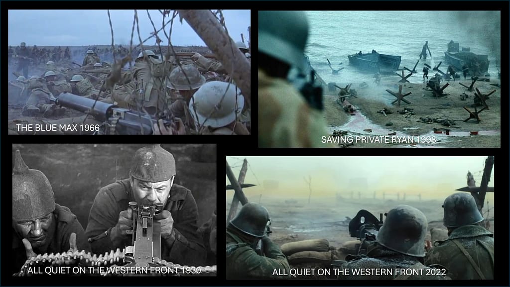 Hollywood depiction of the machine gun
