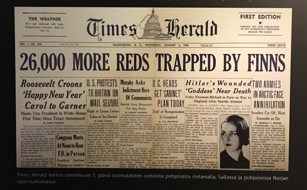 Interesting to read the global headlines of the period. All very pro-Finnish, even though Russia would ultimately be an ally of the west and Finland would ally with Nazi Germany during 1941-44 (the enemy of my enemy are my friends).