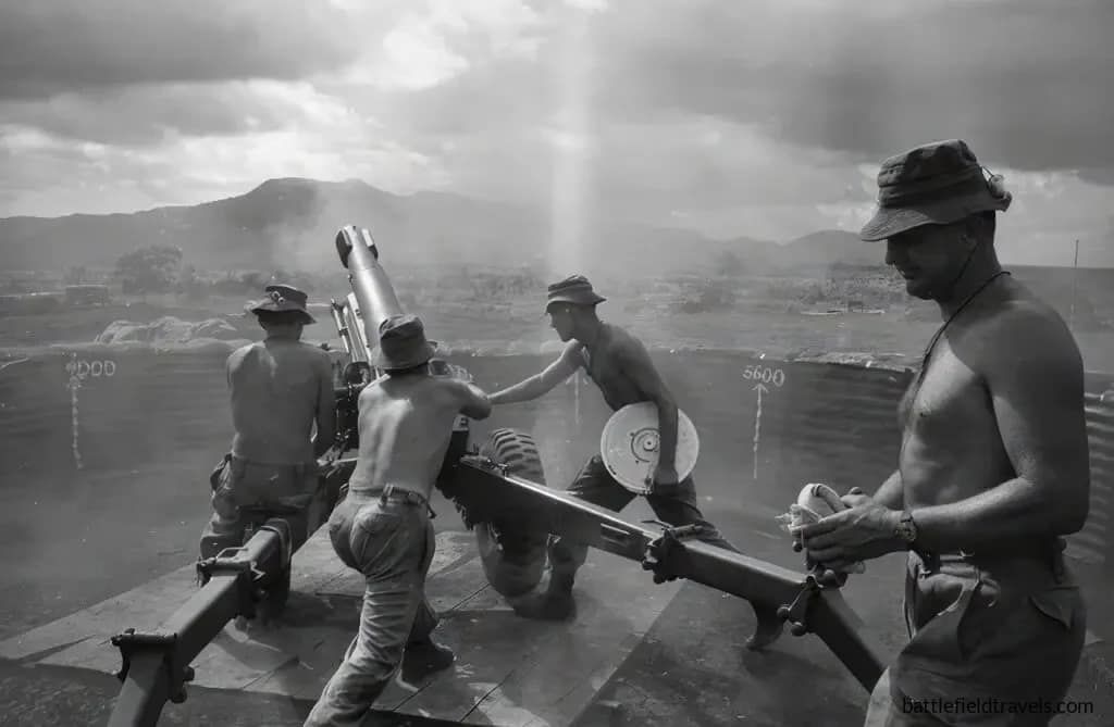Australian artillery firing from Nui-Dat