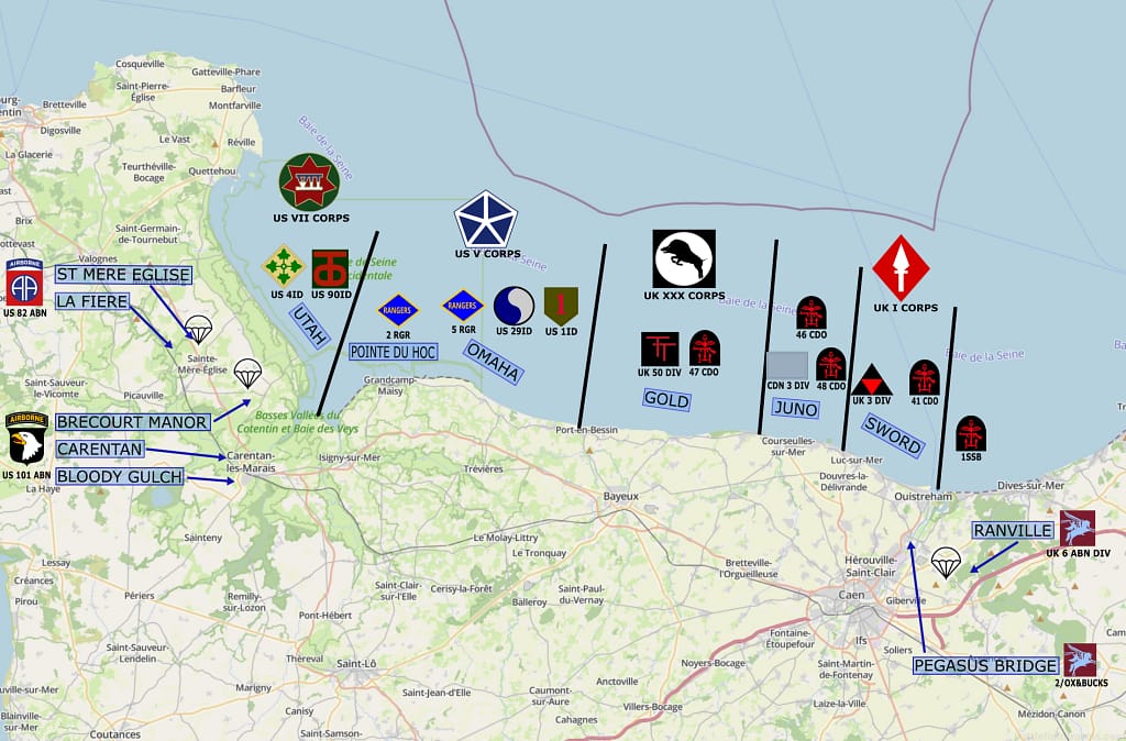 D-Day interactive map