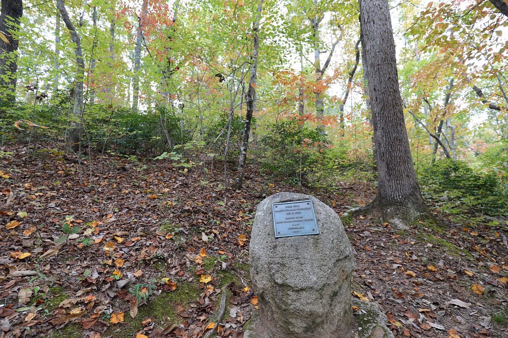 Kings Mountain: memorial stone to Major Chronicle