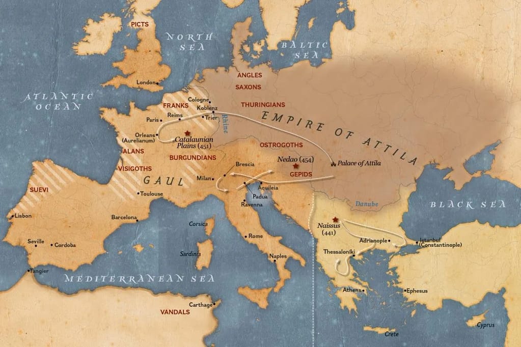 The Hunnic Empire circa 450 AD