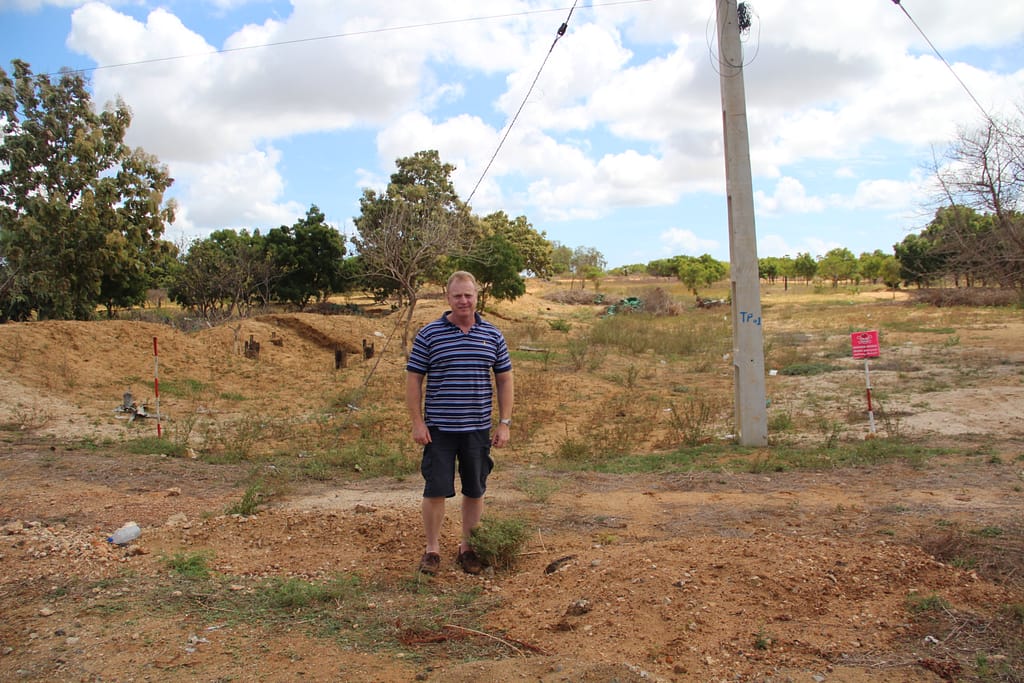 Mine-clearing operations around the old defensive positions. These volunteers are truly courageous