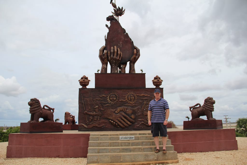 Sri Lankan Armed Forces Monument at Elephant Pass, commemorating all the armed services for their role in the victory.