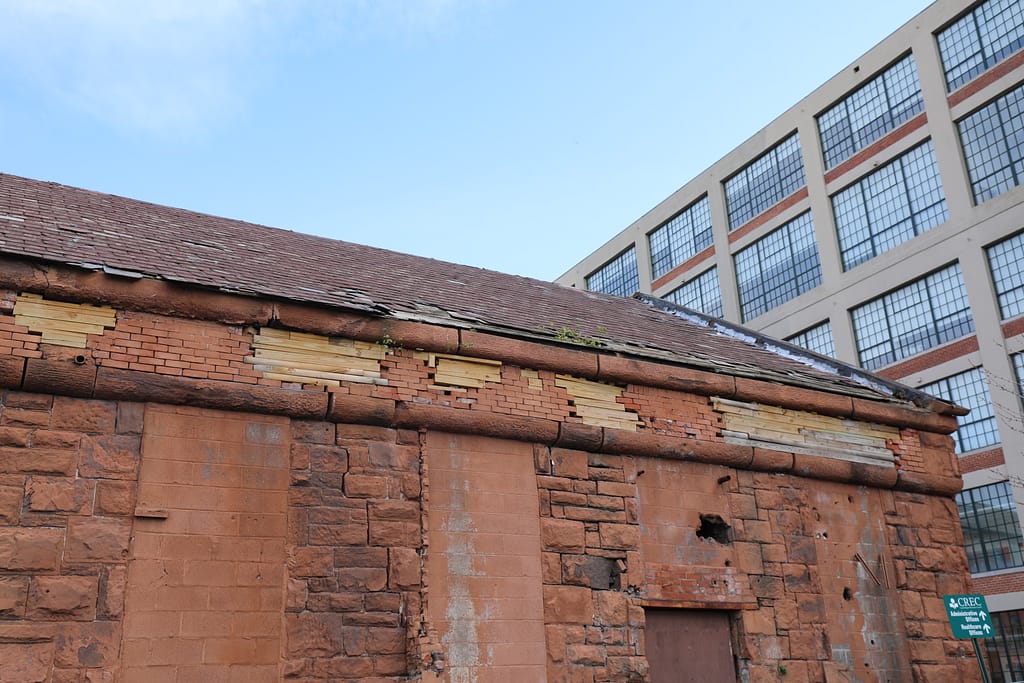 Some parts of the building are well preserved, some are deteriorating