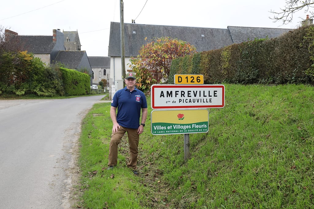 Amfreville, west of Sainte-Mere Eglise, was the scene of fierce fighting involving 507 PIR, 505 PIR and 325 GIR. The town was eventually taken on 11 June 1944.