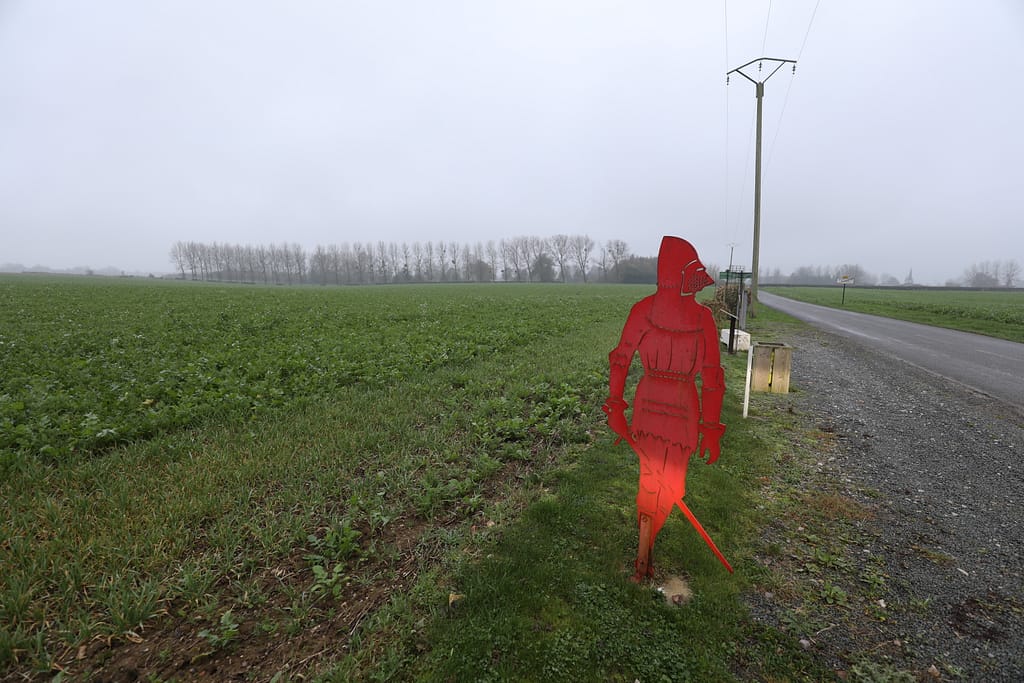 Agincourt Battlefield on Rue Henry V. Most of the fighting happened in this area.