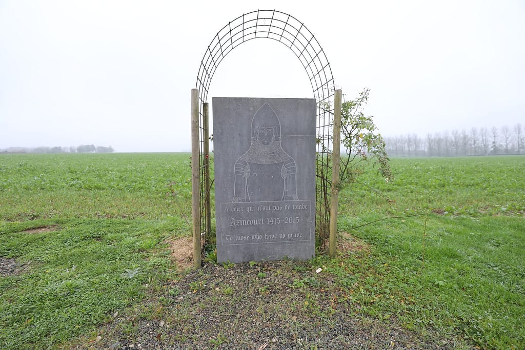 Agincourt Battlefield monument to those with no known grave