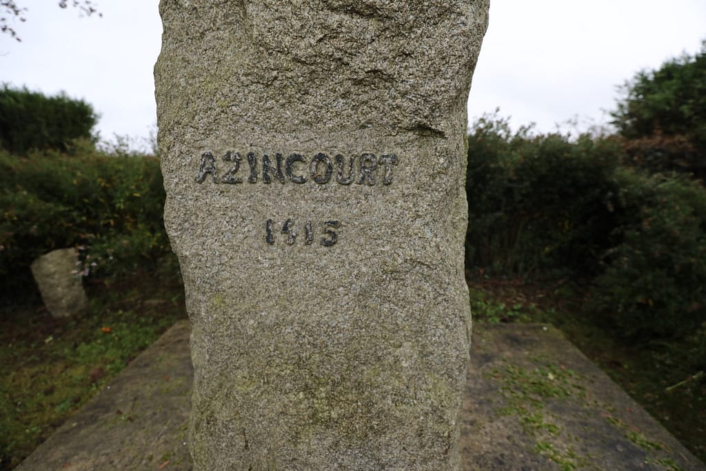 Agincourt memorial near the observation tower just east of Maisoncelles