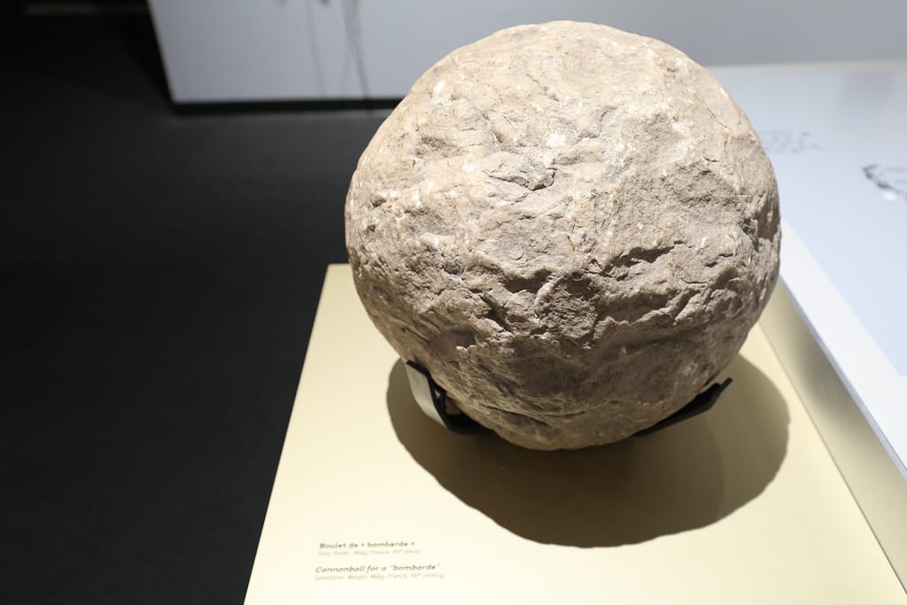 Azincourt Museum - stone cannonball of the era