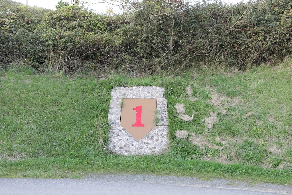 Omaha Beach. Fox Green Big Red One plaque