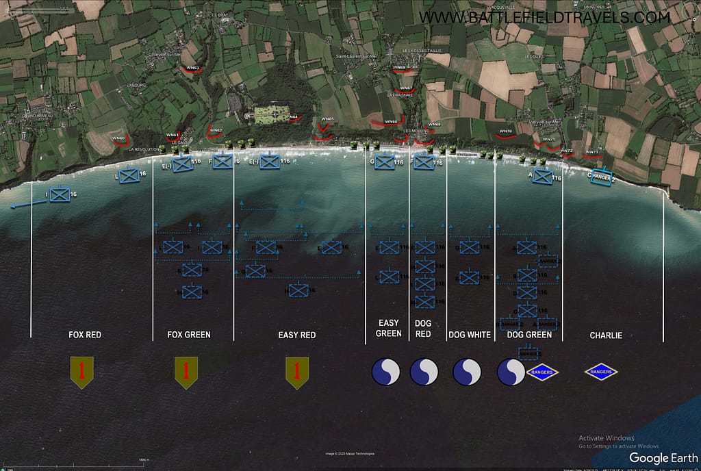 Omaha Beach, 1st Landing wave - 0635 hours