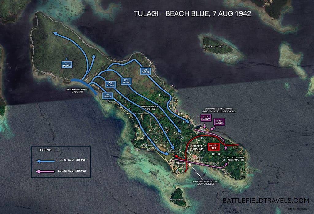Tulagi Beach assault, 7-8 August 1942