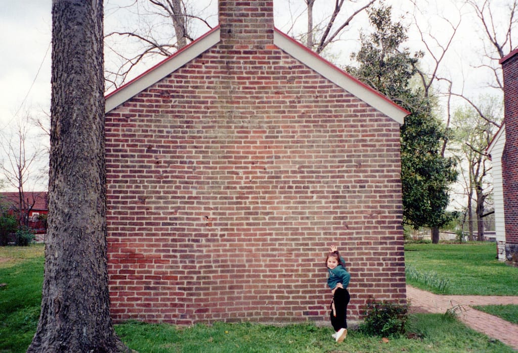 Our little junior ranger exploring the Crater House, April 1998