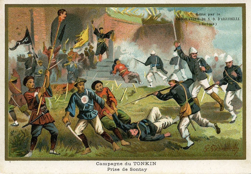 French marines overrun Liu Yongfu's Black Flag Army at Son Tay CItadel in December 1883