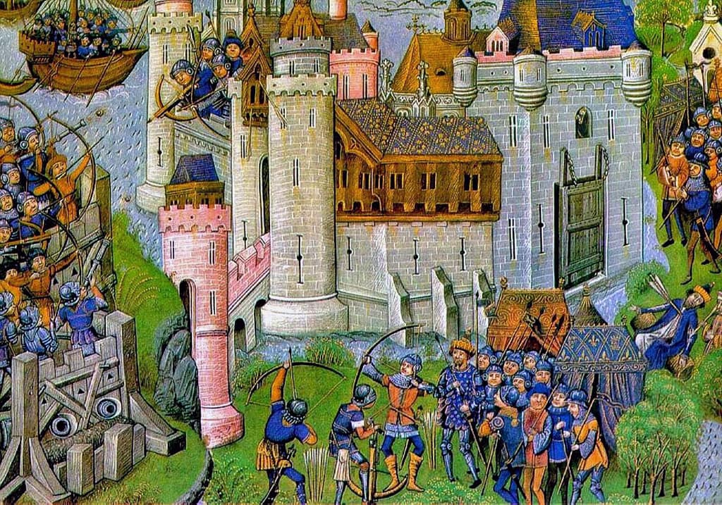Henry V's troops besiege Harfleur in August-September 1415 (British Battles)