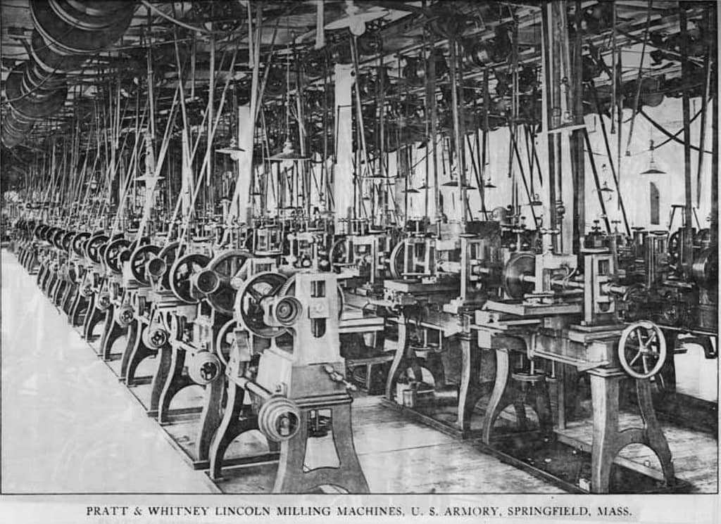 The United States Armoury and Arsenal, Springfield Armoury, Massachusetts, had pioneered precision manufacturing in the early 1800s. The pursuit of precision, repeatability and interchangeability made Springfield and the Connecticut River Valley the 'Silicon Valley' of the 19th Century.
