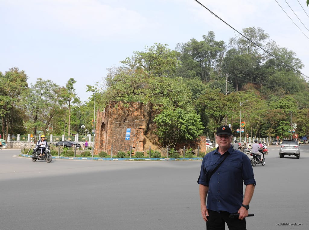 Remnant of the old Tuyen Quang Citadel western gate. Now the centre of a traffic roundabout