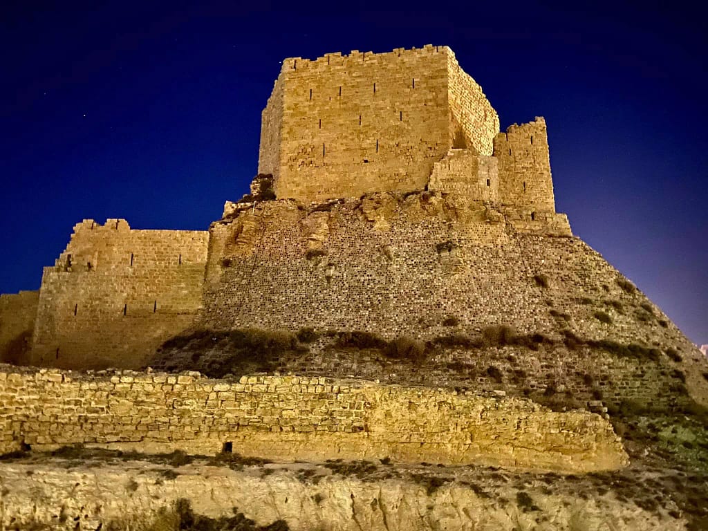 Kerak Castle - dominates the surrounding countryside. My photo November 2021