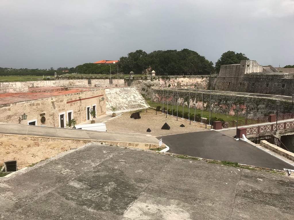 Fortaleza de San Carlos - looking across the Demi-Lunes of this massive Vauban type fortress