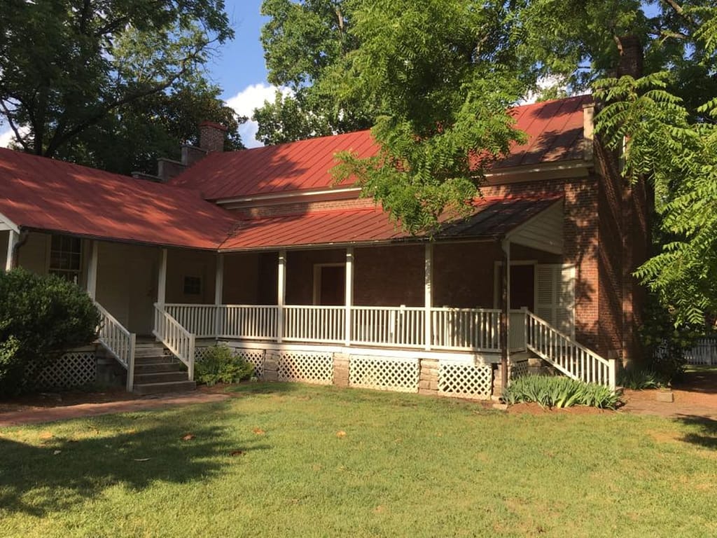 1864 Battle of Franklin -back of the Carter House, battle damage still visible