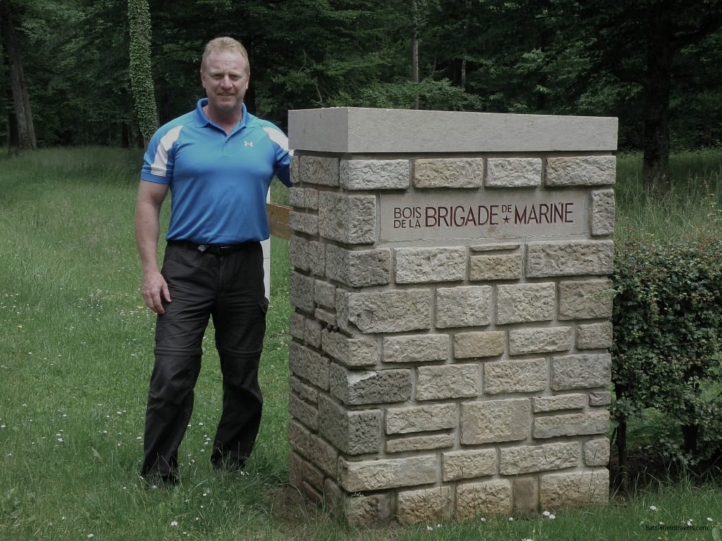 Monument to the 'Bois de la Brigade de Marine' at Belleau Wood