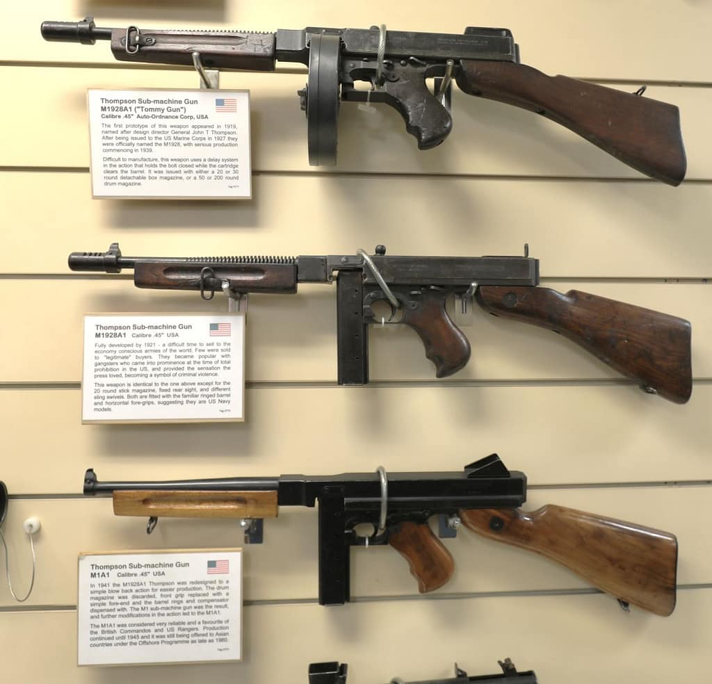 US Thompson submachine gun variants