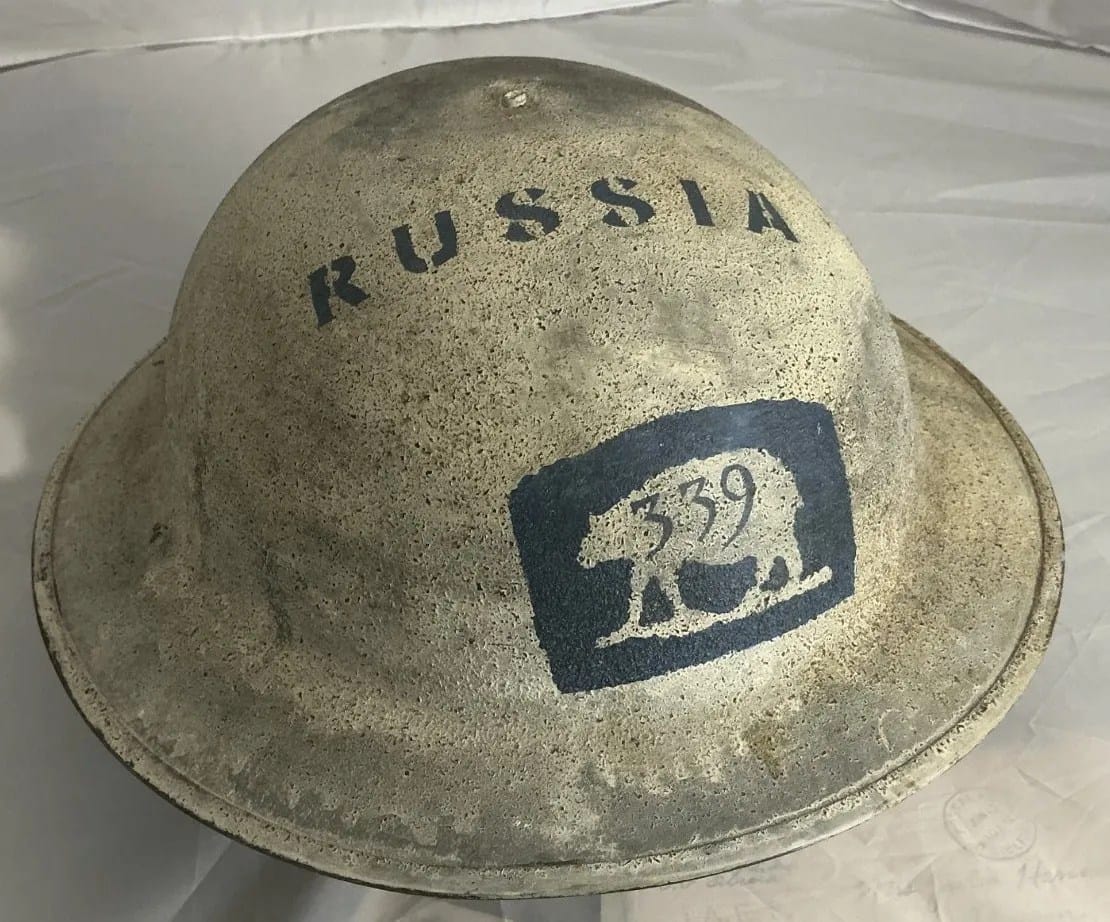 Russian Civil War 27 Infantry Hancock group M1917 Helmet