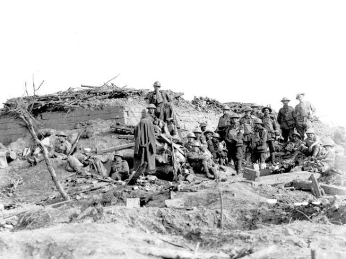 World War One - Australian troops of the 5th Division at Polygon Wood, September 1917