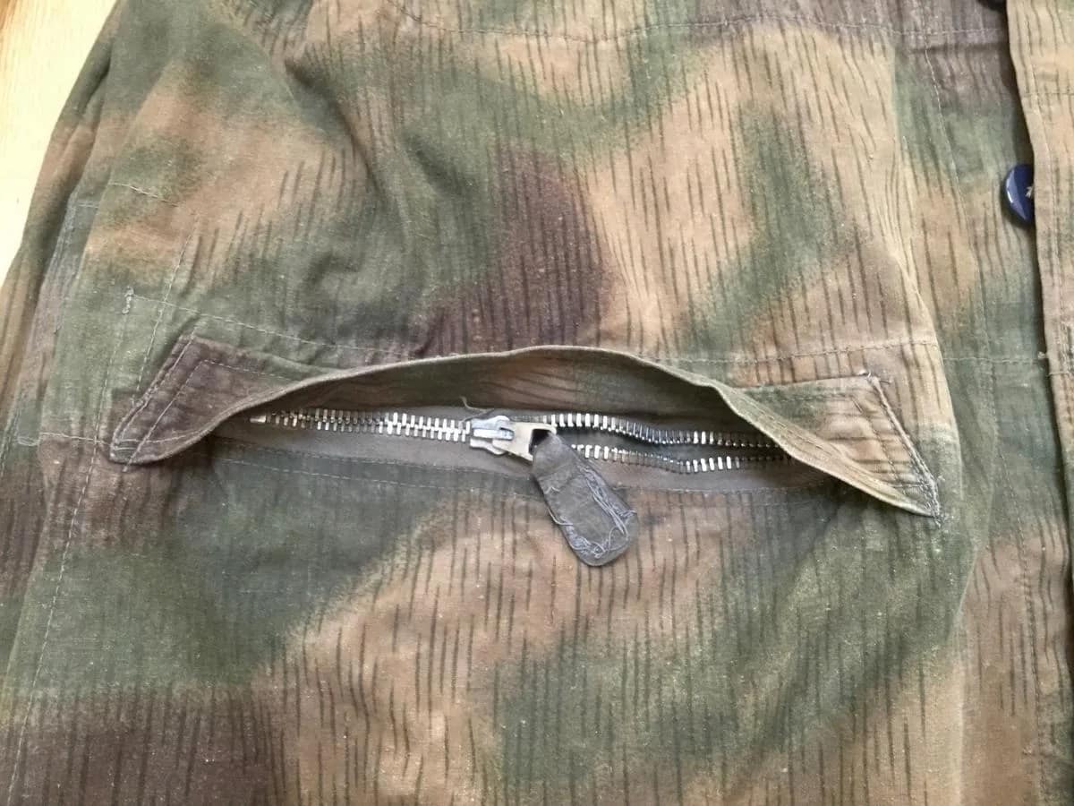 WW2 Luftwaffe M1942 Fallschirmjager Camouflage Paratrooper Smock, Sumpfmuster 43 Water pattern camouflage,