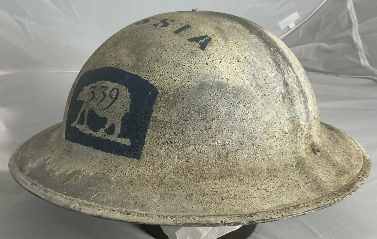 Russian Civil War 27 Infantry Hancock group M1917 Helmet