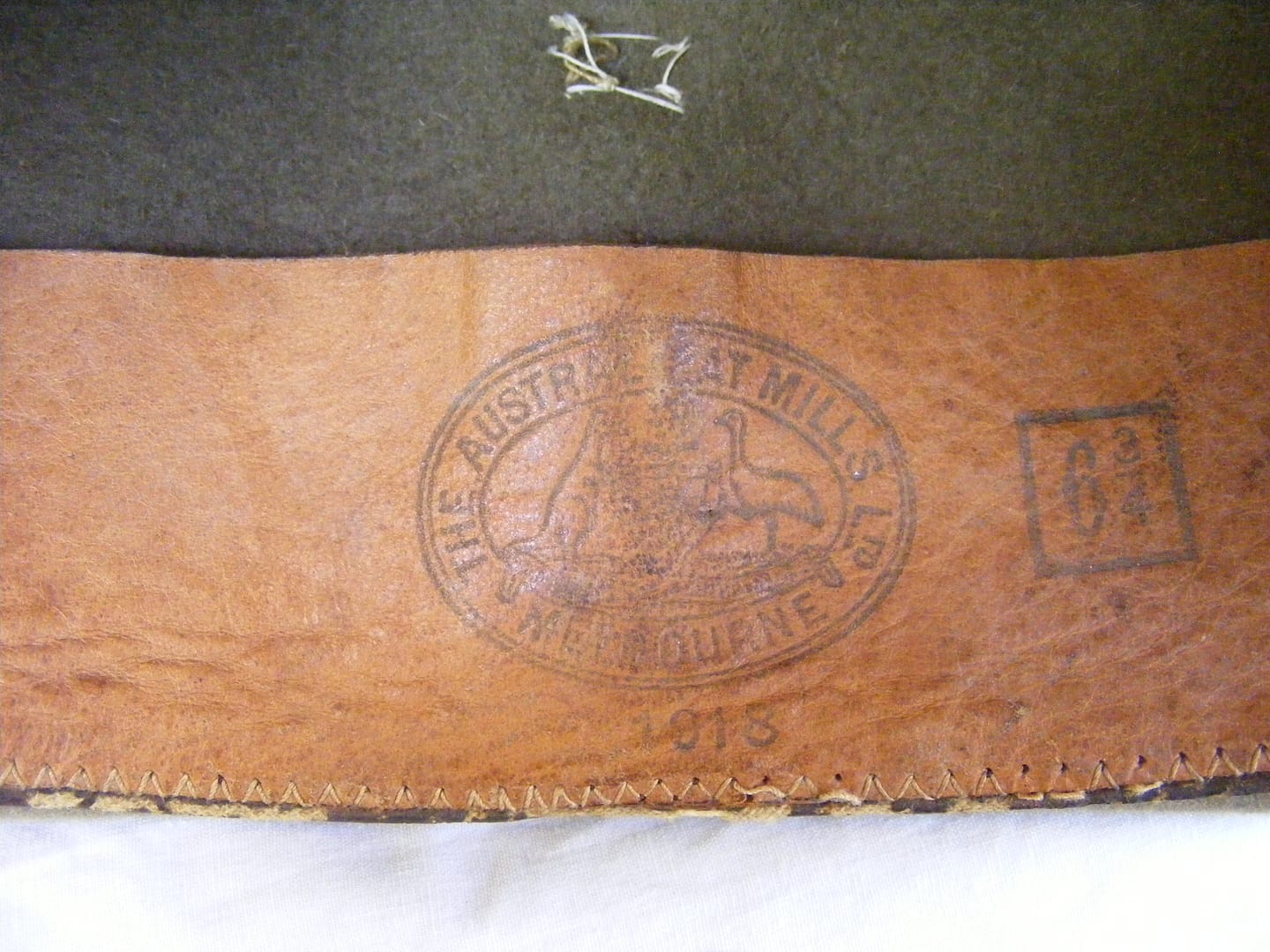 WW1 AIF slouch hat 114 Howitzer Battery