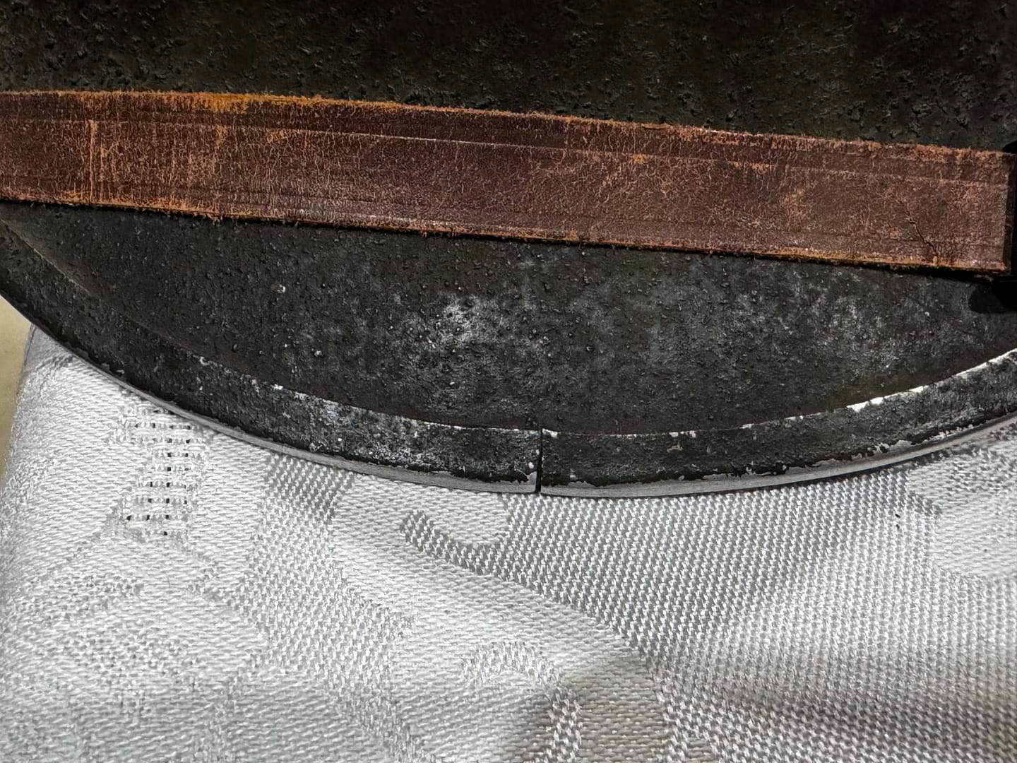 Helmet US M1 front seam fixed bail 04