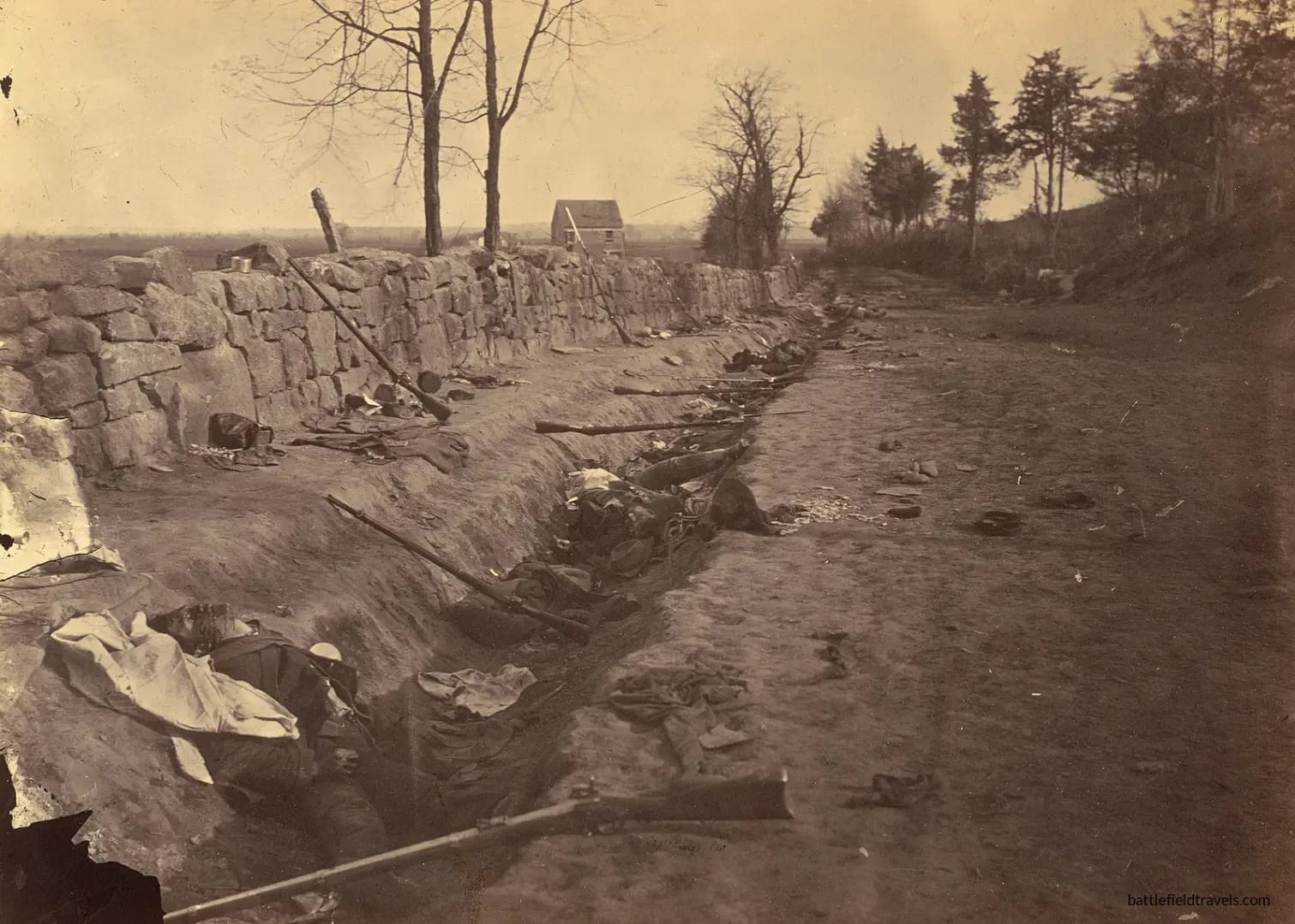 Confederate position at Marye's Heights after Chancellorsville in May 1863