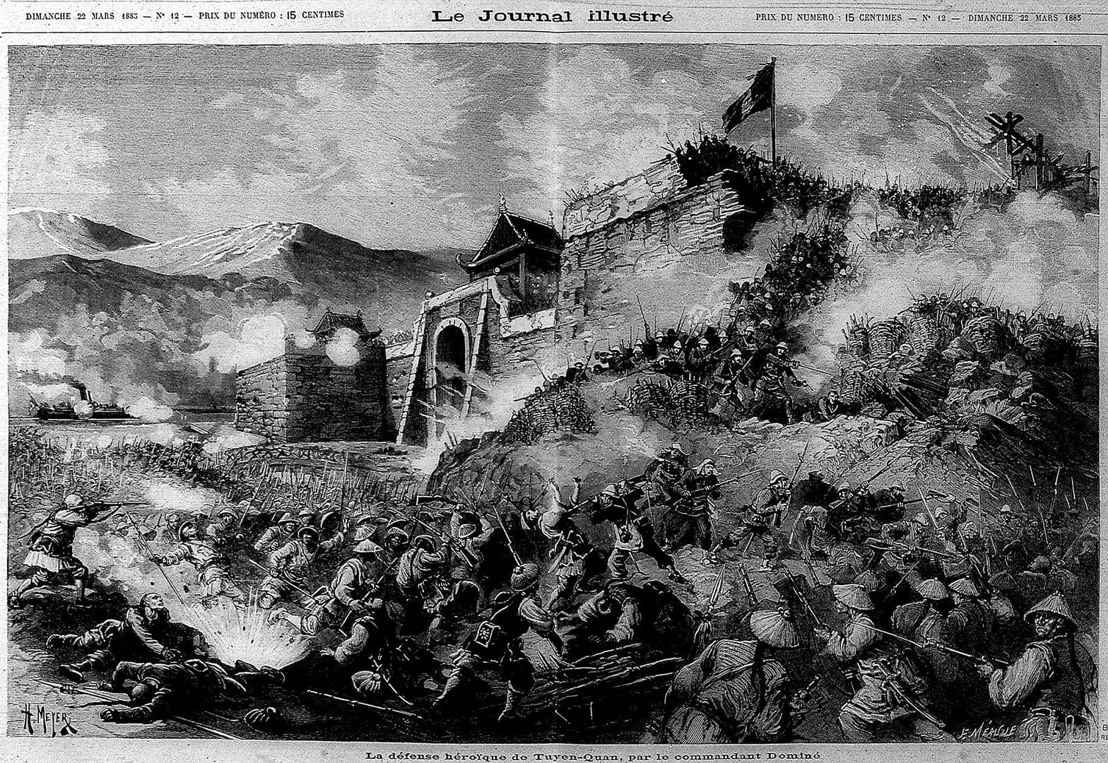 Siege of Tuyên Quang, from Le Journal Illustre, 22 March 1885