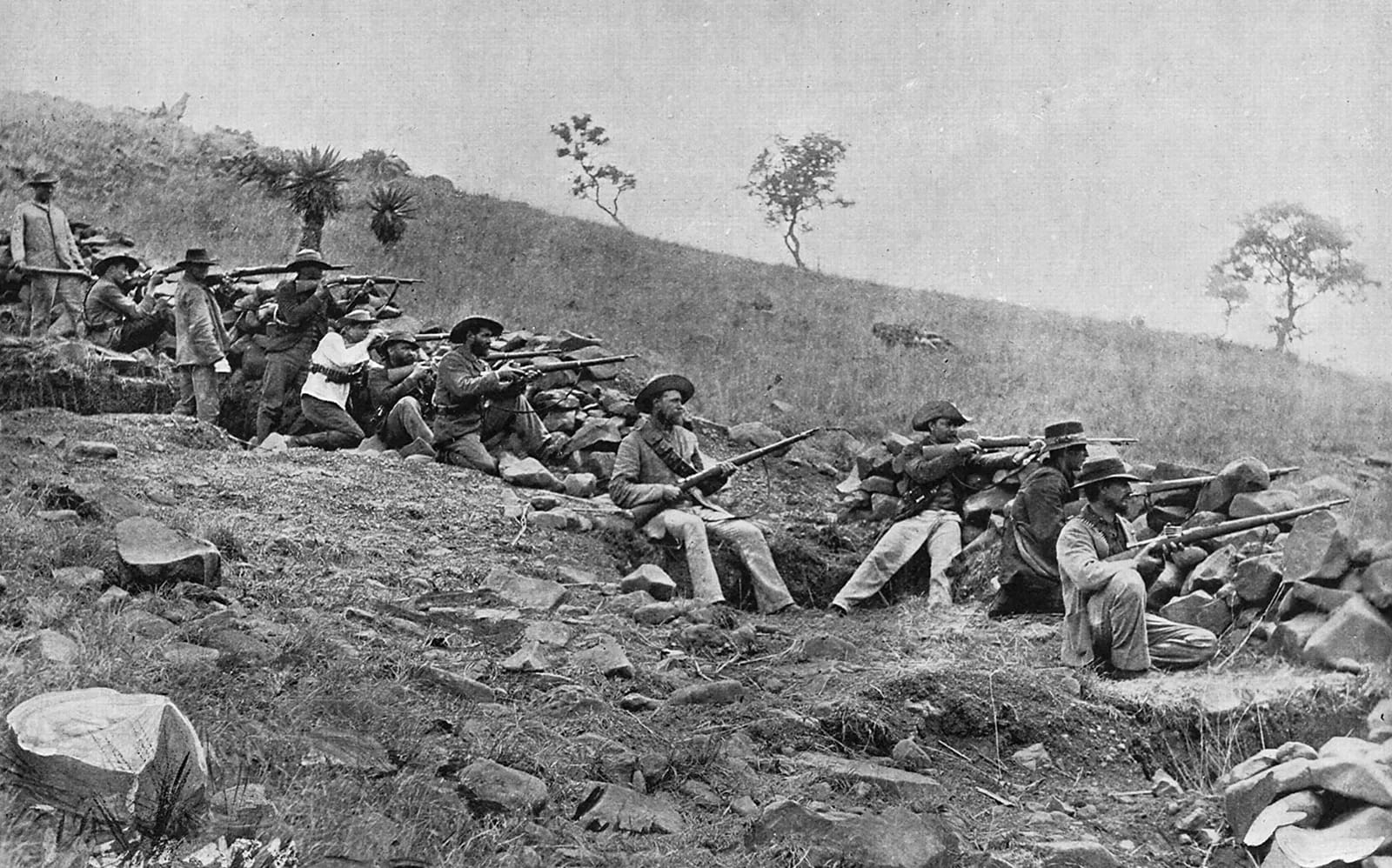 Boer defensive position, Transvaal, c1900. The Boers were tough, resourceful fighters, with a command-and-control system based on merit, trust, and mutual agreement.