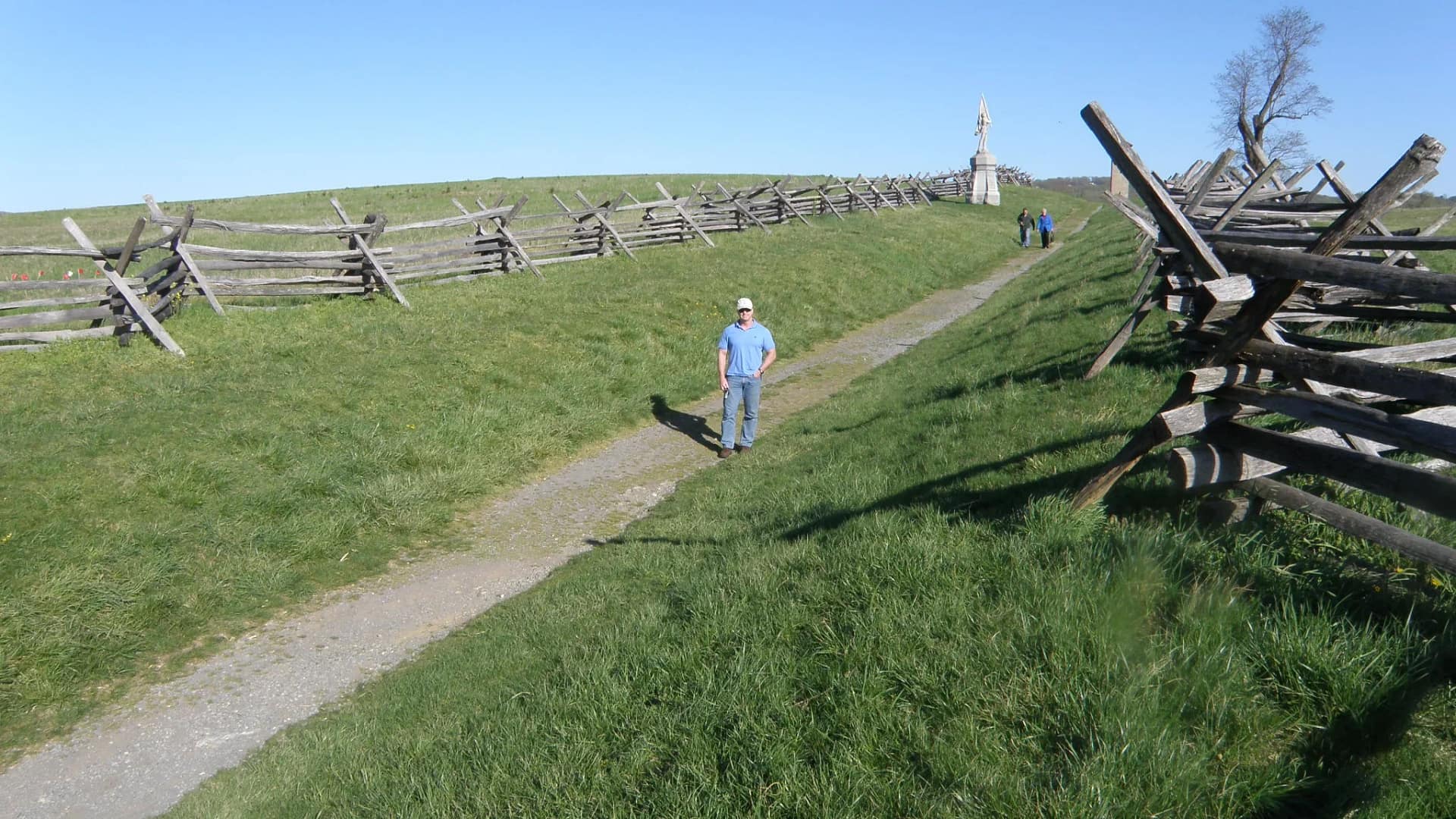 The sunken road at Antietam which provided D.H. Hill's Confederate troops a formidable defensive position on 17 September 1862