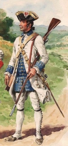 French soldier of the Regiment Dauphin, c1745