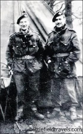 Lieutenants Tony Bowler and Richard Todd of the 7th Parachute Battalion prior to D-Day, 1944.