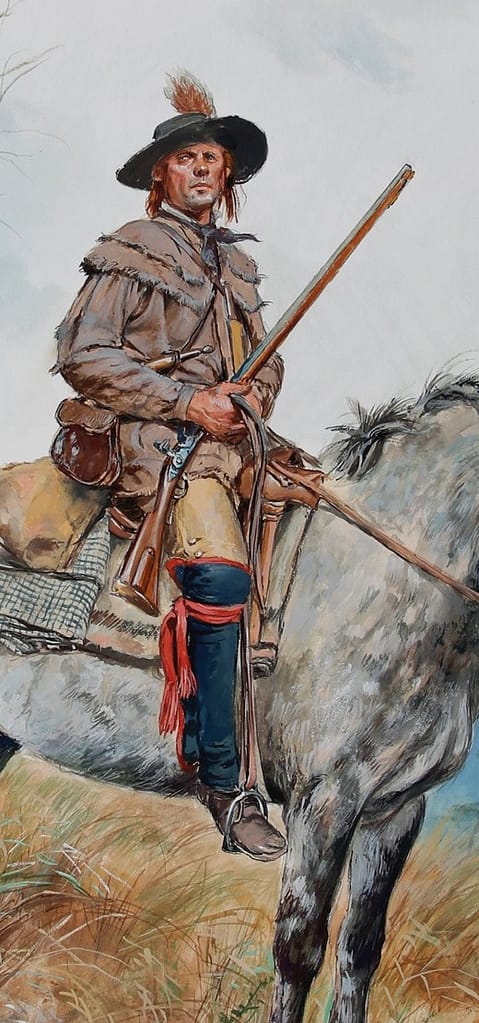 'Overmountain Men' - North Carolina Militia. Art by Don Troiani.