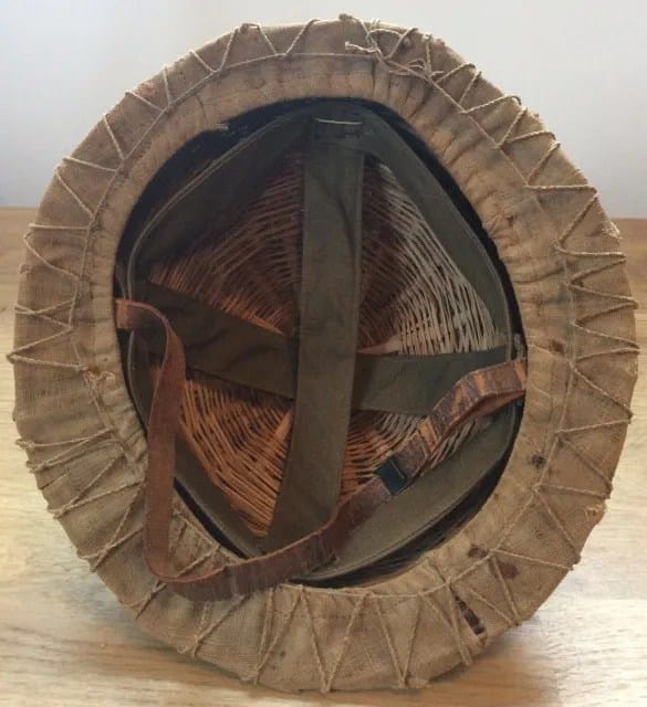 Viet Minh cloth-covered reed pith helmet, Indochina War. From my personal collection