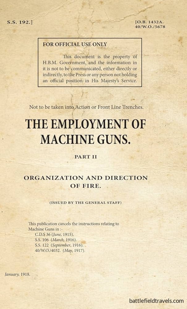 British Army machine gun doctrine, January 1918