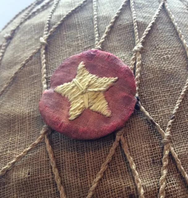 Viet Minh cloth-covered reed pith helmet, Indochina War. From my personal collection