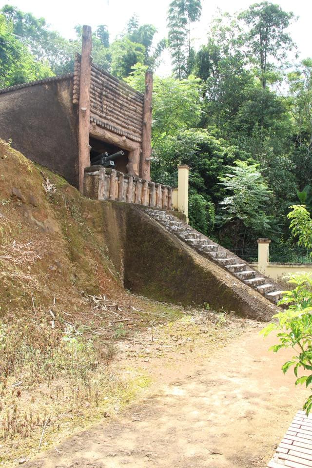 Viet Minh artillery overlooking Beatrice. Some of these artillery bunkers were dug from the back of the hill, all the way through to the other side.