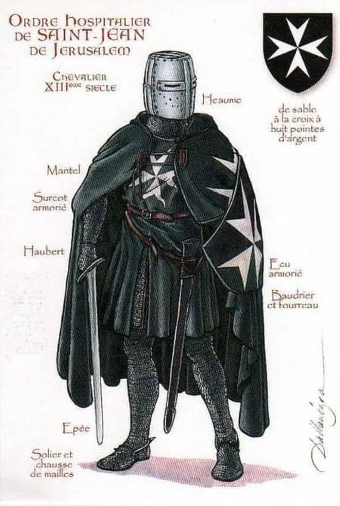 Knight Hospitaller, 2nd Crusade era. Pinterest