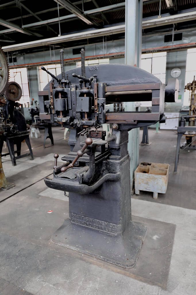Pratt & Whitney drill press for making the Lee-Enfield rifle.