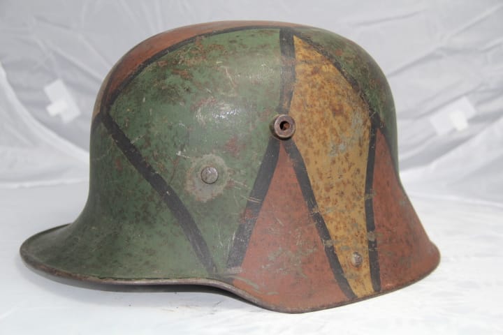 WW1 Imperial German Model 1916 Camouflaged Stahlhelm
