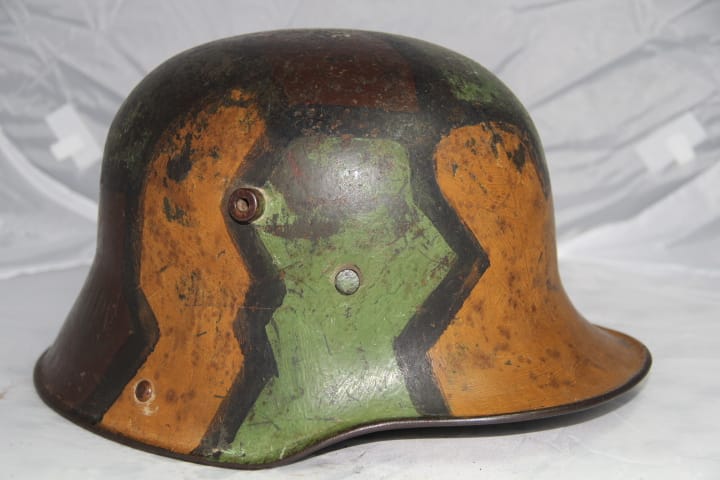 WW1 German Model 1916 camouflaged Stahlhelm,